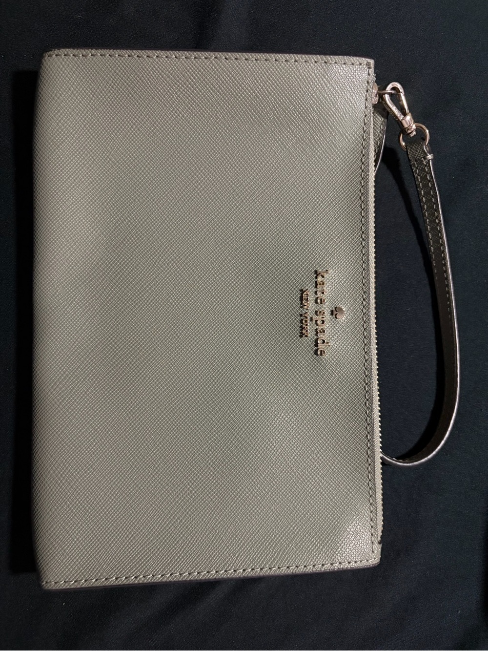 kate spade Light Gray Saffiano Wristlet Organizer